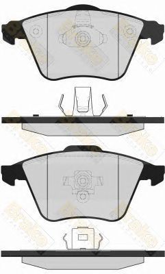 BRAKE ENGINEERING pa1628 -  Комплект тормозных колодок, дисковый тормоз